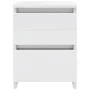 Mesita de noche de aglomerado blanco brillante 30x30x40 cm de vidaXL, Mesitas de noche - Ref: Foro24-800525, Precio: 45,73 €,...