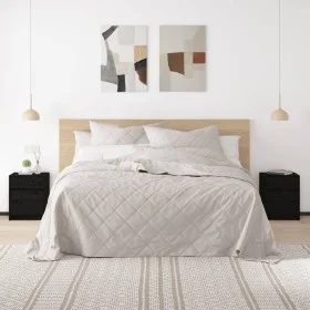 Mesitas de noche 2 uds madera maciza pino negro 40x31x50 cm de vidaXL, Mesitas de noche - Ref: Foro24-808132, Precio: 73,19 €...