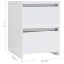 Mesita de noche de aglomerado blanco brillante 30x30x40 cm de vidaXL, Mesitas de noche - Ref: Foro24-800525, Precio: 46,40 €,...