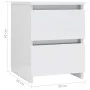 Mesita de noche de aglomerado blanco brillante 30x30x40 cm de vidaXL, Mesitas de noche - Ref: Foro24-800525, Precio: 45,73 €,...