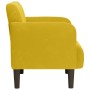 Sillón con reposabrazos terciopelo amarillo 54 cm en Sillones | Comprar online en Foru.es