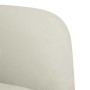 Sillón con reposabrazos en terciopelo color crema 54 cm en Sillones | Comprar online en Foru.es