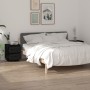 Mesitas de noche 2 uds madera maciza de pino negro 40x35x50 cm de vidaXL, Mesitas de noche - Ref: Foro24-813324, Precio: 105,...
