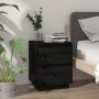 Mesitas de noche 2 uds madera maciza de pino negro 40x35x50 cm de vidaXL, Mesitas de noche - Ref: Foro24-813324, Precio: 105,...