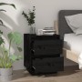 Mesitas de noche 2 uds madera maciza de pino negro 40x35x50 cm de vidaXL, Mesitas de noche - Ref: Foro24-813324, Precio: 105,...
