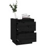 Mesitas de noche 2 uds madera maciza de pino negro 40x35x50 cm de vidaXL, Mesitas de noche - Ref: Foro24-813324, Precio: 105,...
