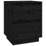 Mesitas de noche 2 uds madera maciza de pino negro 40x35x50 cm de vidaXL, Mesitas de noche - Ref: Foro24-813324, Precio: 105,...