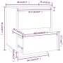 Mesitas de noche 2 uds madera maciza de pino negro 40x35x50 cm de vidaXL, Mesitas de noche - Ref: Foro24-813324, Precio: 105,...
