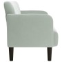 Sofá Loveseat gris claro 109 cm terciopelo en Sofás | Comprar online en Foru.es