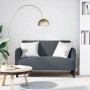 Sofá Loveseat gris oscuro 109 cm terciopelo en Sofás | Comprar online en Foru.es