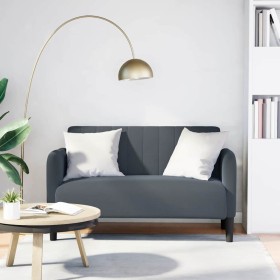 Sofá Loveseat gris oscuro 109 cm terciopelo en Sofás | Comprar online en Foru.es
