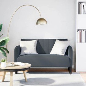 Sofá Loveseat gris oscuro 109 cm terciopelo en Sofás | Comprar online en Foru.es