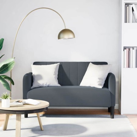 Sofá Loveseat gris oscuro 109 cm terciopelo en Sofás | Comprar online en Foru.es