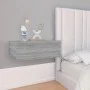 Mesita de noche flotante 2 uds madera gris Sonoma 40x30x15 cm de vidaXL, Mesitas de noche - Ref: Foro24-815285, Precio: 43,48...
