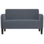 Sofá Loveseat gris oscuro 109 cm terciopelo en Sofás | Comprar online en Foru.es