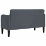 Sofá Loveseat gris oscuro 109 cm terciopelo en Sofás | Comprar online en Foru.es