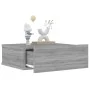 Mesita de noche flotante 2 uds madera gris Sonoma 40x30x15 cm de vidaXL, Mesitas de noche - Ref: Foro24-815285, Precio: 43,48...
