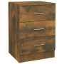 Mesitas de noche 2 uds contrachapado roble ahumado 38x35x56 cm de vidaXL, Mesitas de noche - Ref: Foro24-815322, Precio: 65,8...