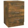Mesitas de noche 2 uds contrachapado roble ahumado 38x35x56 cm de vidaXL, Mesitas de noche - Ref: Foro24-815322, Precio: 65,1...