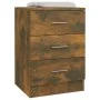 Mesitas de noche 2 uds contrachapado roble ahumado 38x35x56 cm de vidaXL, Mesitas de noche - Ref: Foro24-815322, Precio: 65,1...