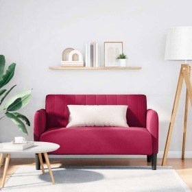 Sofá Loveseat rojo vino 109 cm terciopelo en Sofás | Comprar online en Foru.es