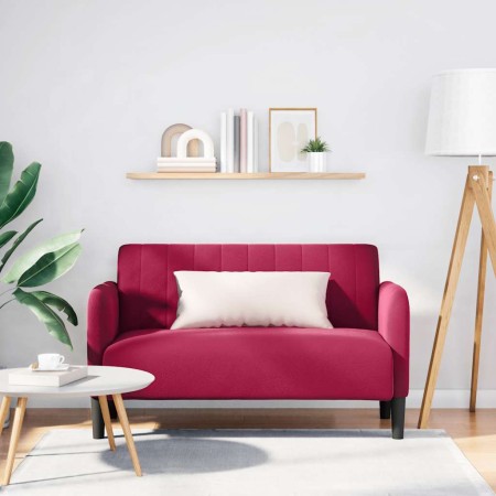 Sofá Loveseat rojo vino 109 cm terciopelo en Sofás | Comprar online en Foru.es
