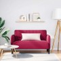 Sofá Loveseat rojo vino 109 cm terciopelo en Sofás | Comprar online en Foru.es