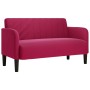 Sofá Loveseat rojo vino 109 cm terciopelo en Sofás | Comprar online en Foru.es