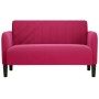 Sofá Loveseat rojo vino 109 cm terciopelo en Sofás | Comprar online en Foru.es