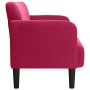 Sofá Loveseat rojo vino 109 cm terciopelo en Sofás | Comprar online en Foru.es