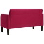 Sofá Loveseat rojo vino 109 cm terciopelo en Sofás | Comprar online en Foru.es
