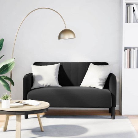Sofá Loveseat Terciopelo Negro 109 cm en Sofás | Comprar online en Foru.es