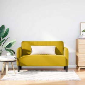 Sofá Loveseat terciopelo amarillo 109 cm en Sofás | Comprar online en Foru.es