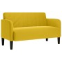 Sofá Loveseat terciopelo amarillo 109 cm en Sofás | Comprar online en Foru.es