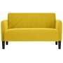 Sofá Loveseat terciopelo amarillo 109 cm en Sofás | Comprar online en Foru.es