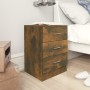 Mesita de noche madera contrachapada roble ahumado 38x35x56 cm de vidaXL, Mesitas de noche - Ref: Foro24-815321, Precio: 46,9...