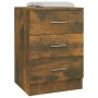 Mesita de noche madera contrachapada roble ahumado 38x35x56 cm de vidaXL, Mesitas de noche - Ref: Foro24-815321, Precio: 46,9...