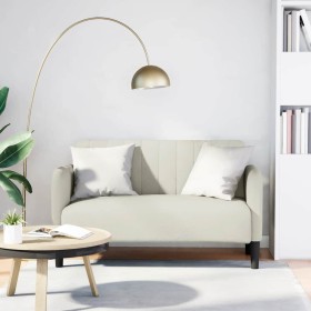 Sofá Loveseat terciopelo crema 109 cm en Sofás | Comprar online en Foru.es