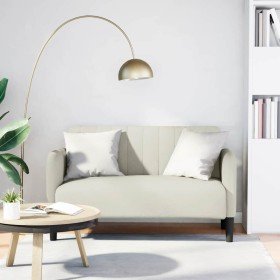 Sofá Loveseat terciopelo crema 109 cm en Sofás | Comprar online en Foru.es