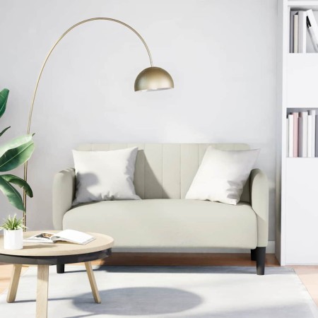 Sofá Loveseat terciopelo crema 109 cm en Sofás | Comprar online en Foru.es