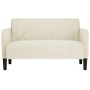Sofá Loveseat terciopelo crema 109 cm en Sofás | Comprar online en Foru.es