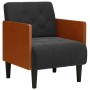 Sillón con reposabrazos Terciopelo negro 55 cm en Sillones | Comprar online en Foru.es