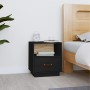 Mesita de noche madera maciza de pino negro 40x34x45 cm de vidaXL, Mesitas de noche - Ref: Foro24-818303, Precio: 46,83 €, De...