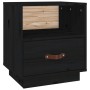 Mesita de noche madera maciza de pino negro 40x34x45 cm de vidaXL, Mesitas de noche - Ref: Foro24-818303, Precio: 46,83 €, De...