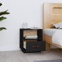 Mesita de noche madera maciza de pino negro 40x34x45 cm de vidaXL, Mesitas de noche - Ref: Foro24-818303, Precio: 46,83 €, De...