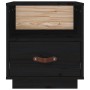 Mesita de noche madera maciza de pino negro 40x34x45 cm de vidaXL, Mesitas de noche - Ref: Foro24-818303, Precio: 46,83 €, De...