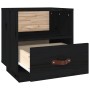 Mesita de noche madera maciza de pino negro 40x34x45 cm de vidaXL, Mesitas de noche - Ref: Foro24-818303, Precio: 46,83 €, De...