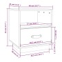 Mesita de noche madera maciza de pino negro 40x34x45 cm de vidaXL, Mesitas de noche - Ref: Foro24-818303, Precio: 46,83 €, De...