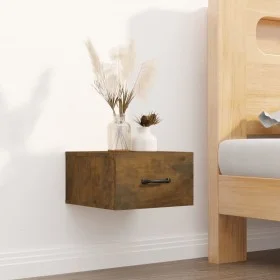 Mesita de noche de pared roble ahumado 35x35x20 cm de vidaXL, Mesitas de noche - Ref: Foro24-817579, Precio: 29,46 €, Descuen...