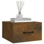 Mesita de noche de pared roble ahumado 35x35x20 cm de vidaXL, Mesitas de noche - Ref: Foro24-817579, Precio: 29,46 €, Descuen...